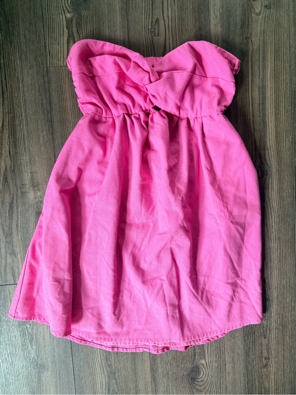 Strapless Backless Hot Pink Sundress